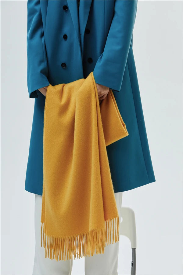 100% Wool Thick Scarf - Christmas Gift For Women & Men