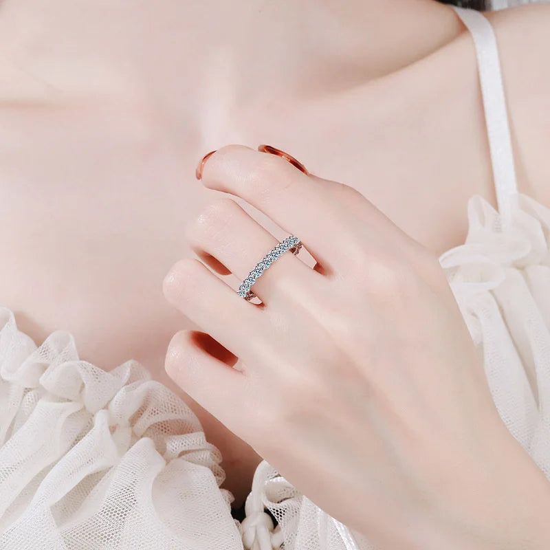 2.2 Carat 3MM Full Circle Row Moissanite Ring
