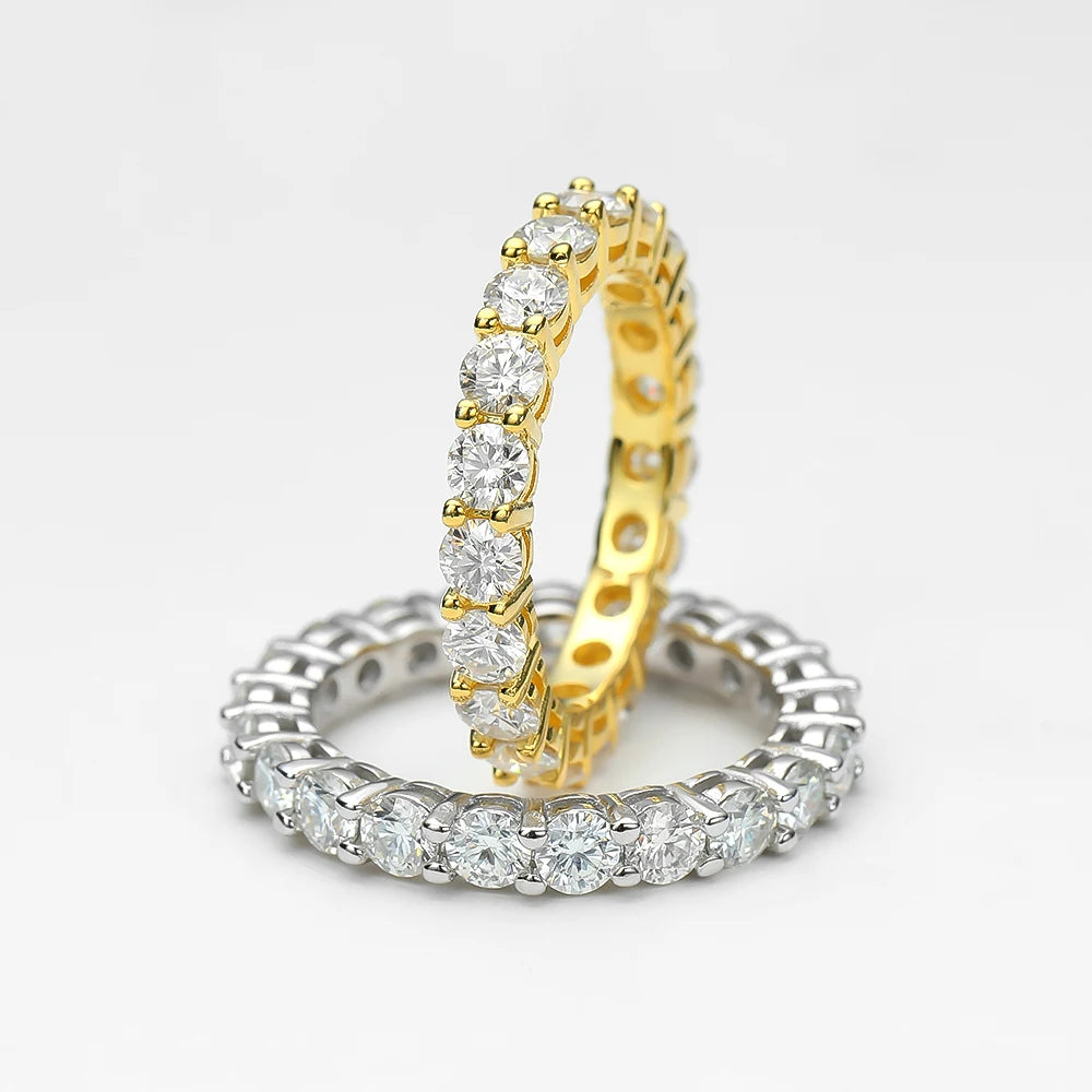 2.2 Carat 3MM Full Circle Row Moissanite Ring