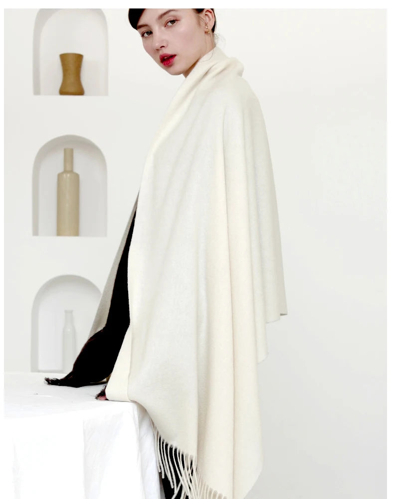 100% Wool Thick Scarf - Christmas Gift For Women & Men