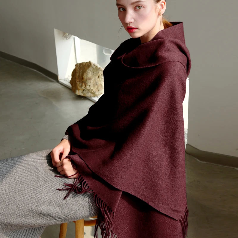 100% Wool Thick Scarf - Christmas Gift For Women & Men