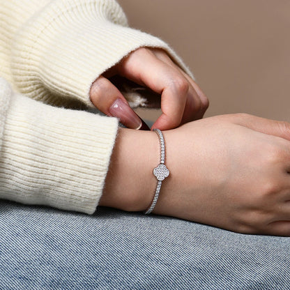 Clover Adjustable Moissanite Tennis Bracelet - Women's Gift