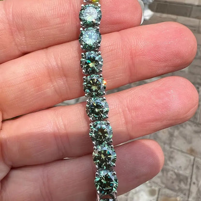 Green Moissanite Tennis Bracelet
