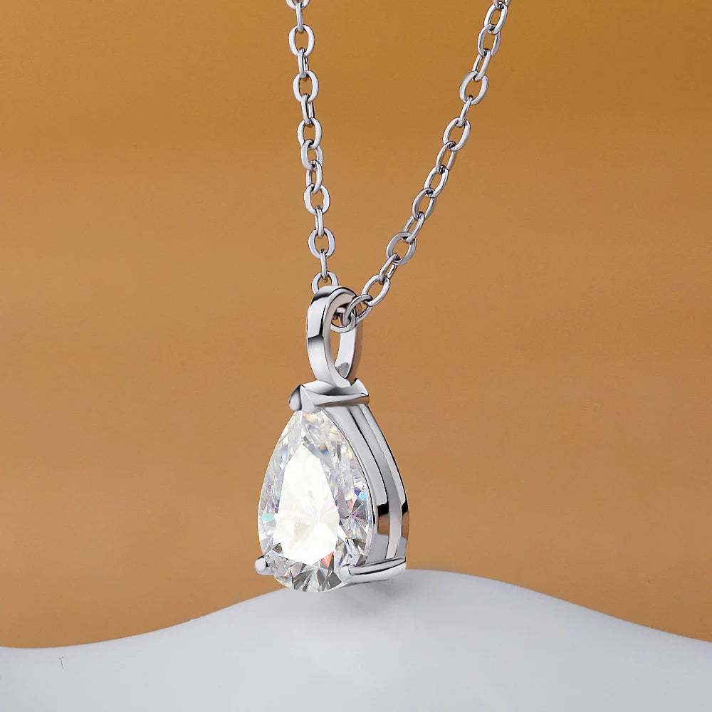 Moissanite Solitaire Necklace - All Cuts