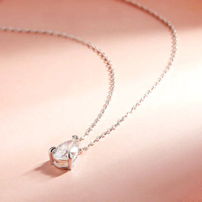 18k Gold Plated Pear Cut Moissanite Necklace