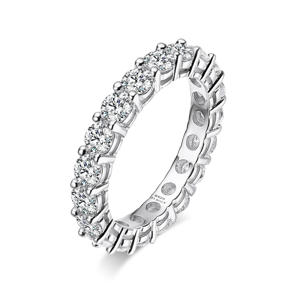 2.2 Carat 3MM Full Circle Row Moissanite Ring
