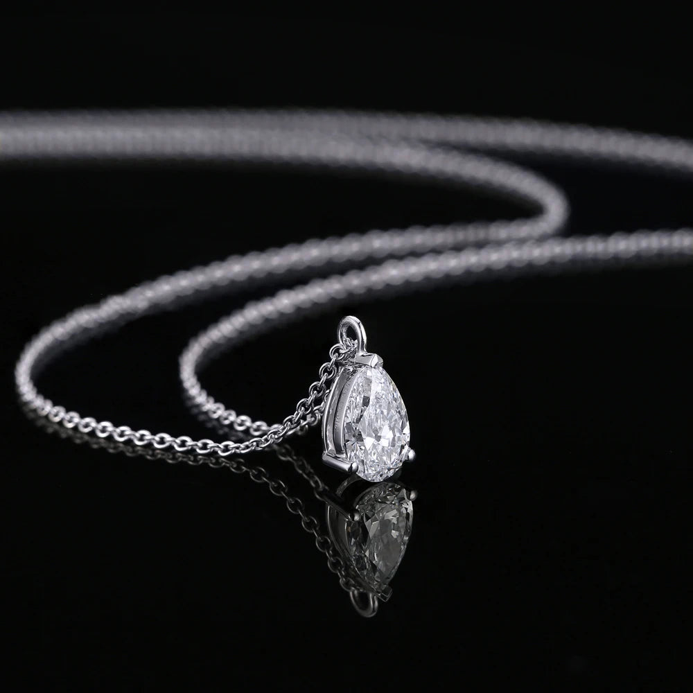 Moissanite Solitaire Necklace - All Cuts