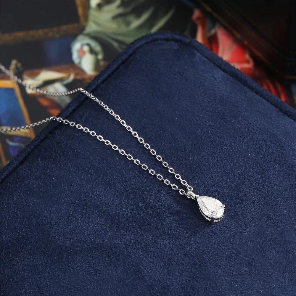 Moissanite Solitaire Necklace - All Cuts