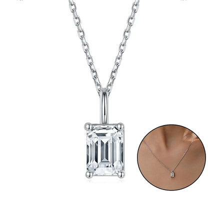 Moissanite Solitaire Necklace - All Cuts