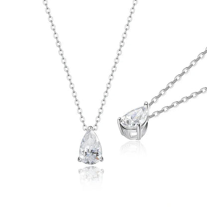 18k Gold Plated Pear Cut Moissanite Necklace