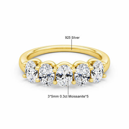 14K Gold 1.5 Carat Moissanite Wedding Band Ring - Anniversary Gift