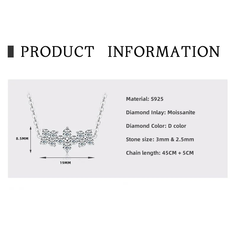 Lumière Clover Necklace – 3 Moissanite Clovers