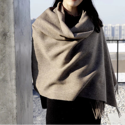 100% Wool Thick Scarf - Christmas Gift For Women & Men