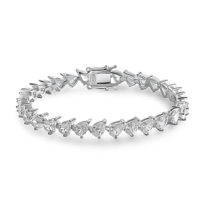 Pear Cut Moissanite Tennis Bracelet –  Anniversary Gift