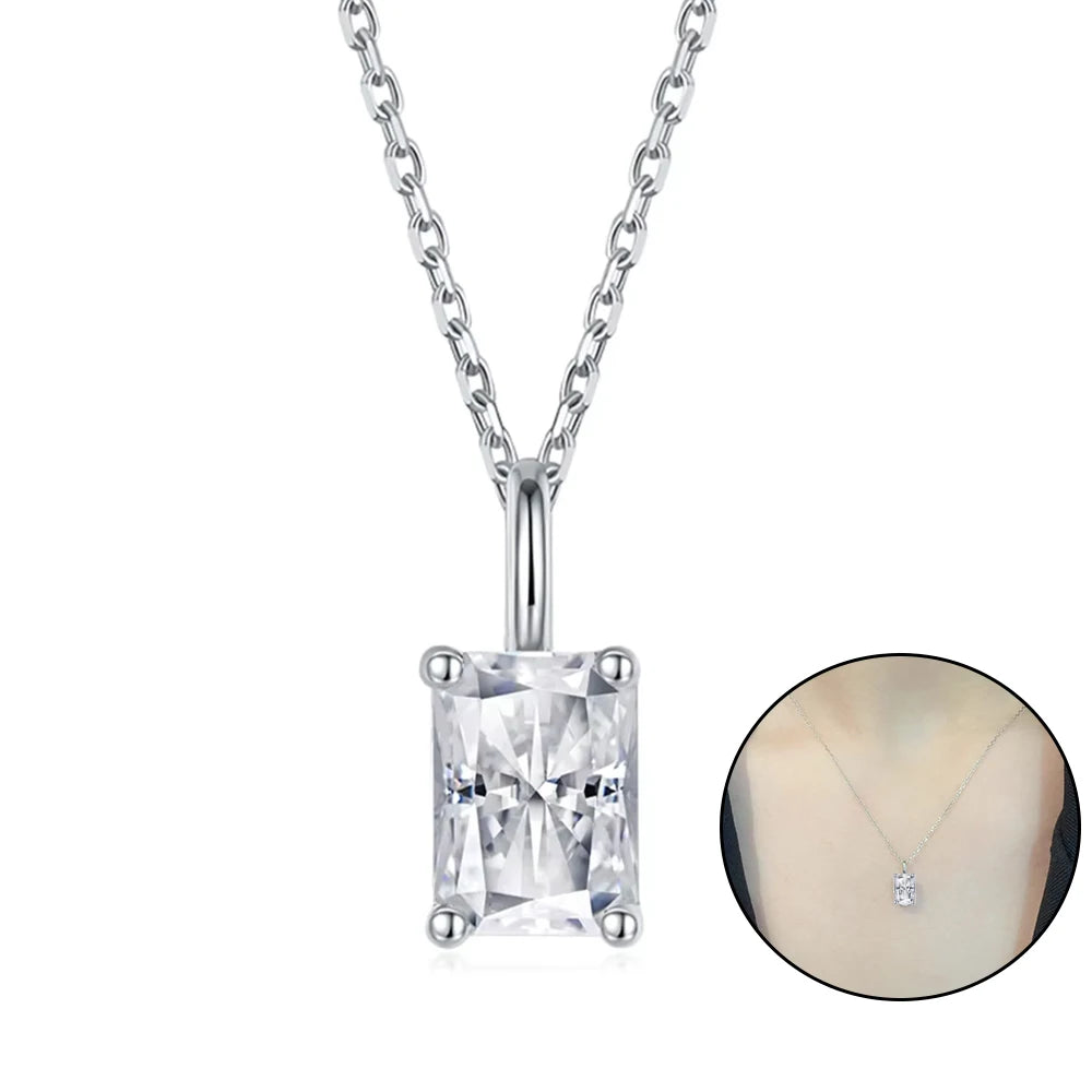 Moissanite Solitaire Necklace - All Cuts