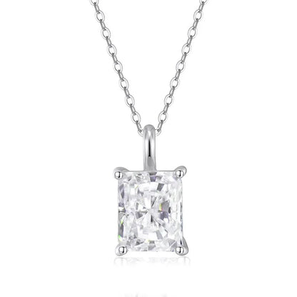 Radiant Cut Moissanite Gold Plated Necklace