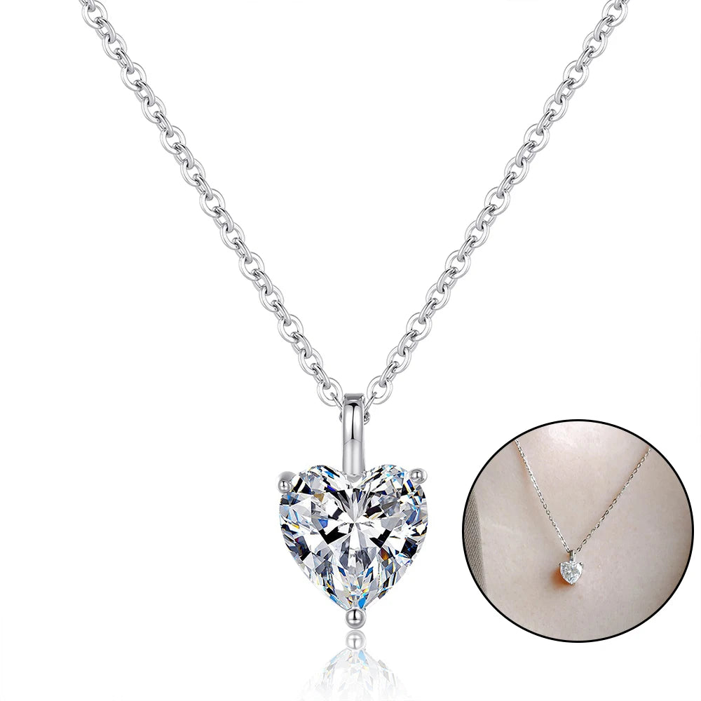 Moissanite Solitaire Necklace - All Cuts