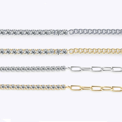 18k Gold Plated Half Tennis Bracelet - Birthday Gift For Her