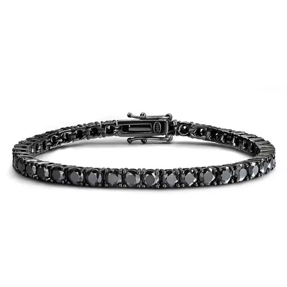 Black Moissanite Tennis Bracelet GRA Certified