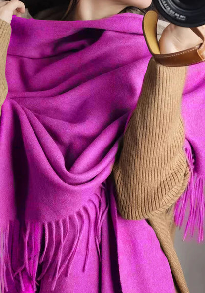 100% Wool Thick Scarf - Christmas Gift For Women & Men