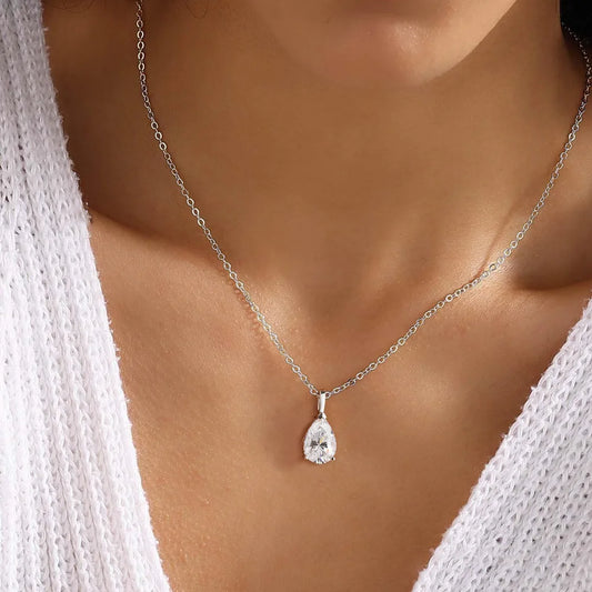Moissanite Solitaire Necklace - All Cuts