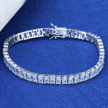 Radiant Cut Moissanite Tennis Bracelet - Anniversary Gift