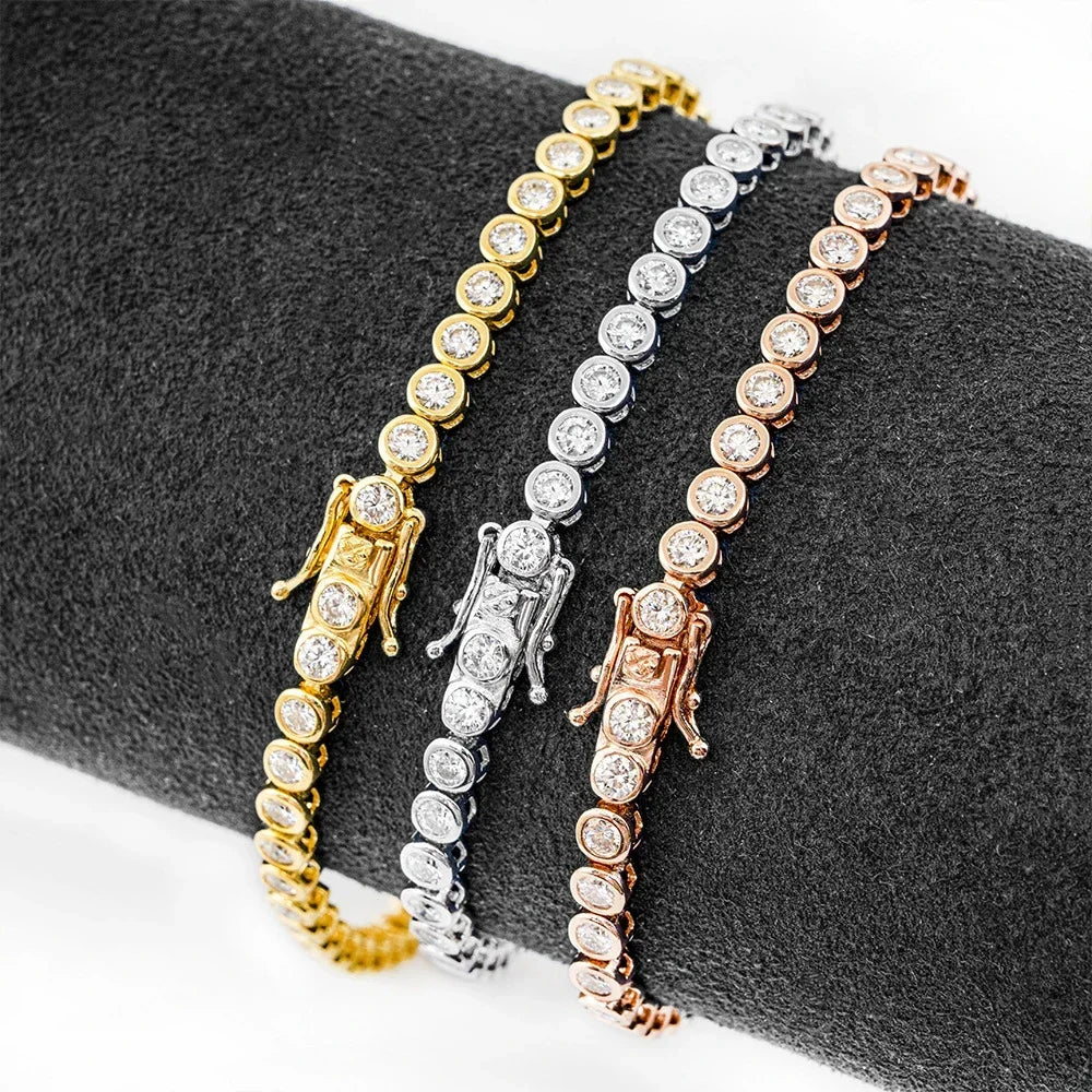 Round Cut Moissanite Tennis Bracelet