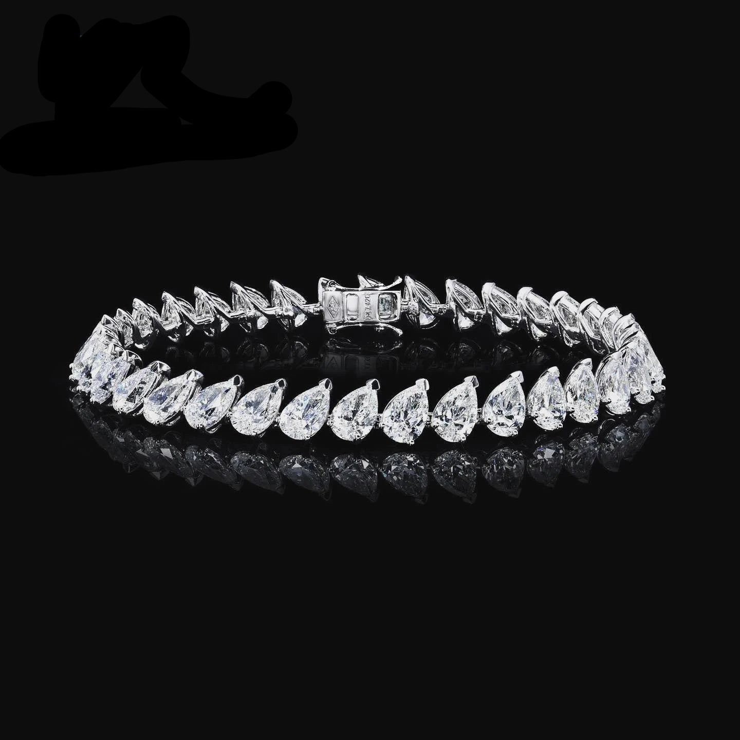 Pear Cut Moissanite Tennis Bracelet –  Anniversary Gift