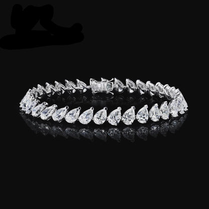 Pear Cut Moissanite Tennis Bracelet –  Anniversary Gift
