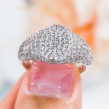 18K Gold Plated Full Moissanite Pinky Ring For Men and Women