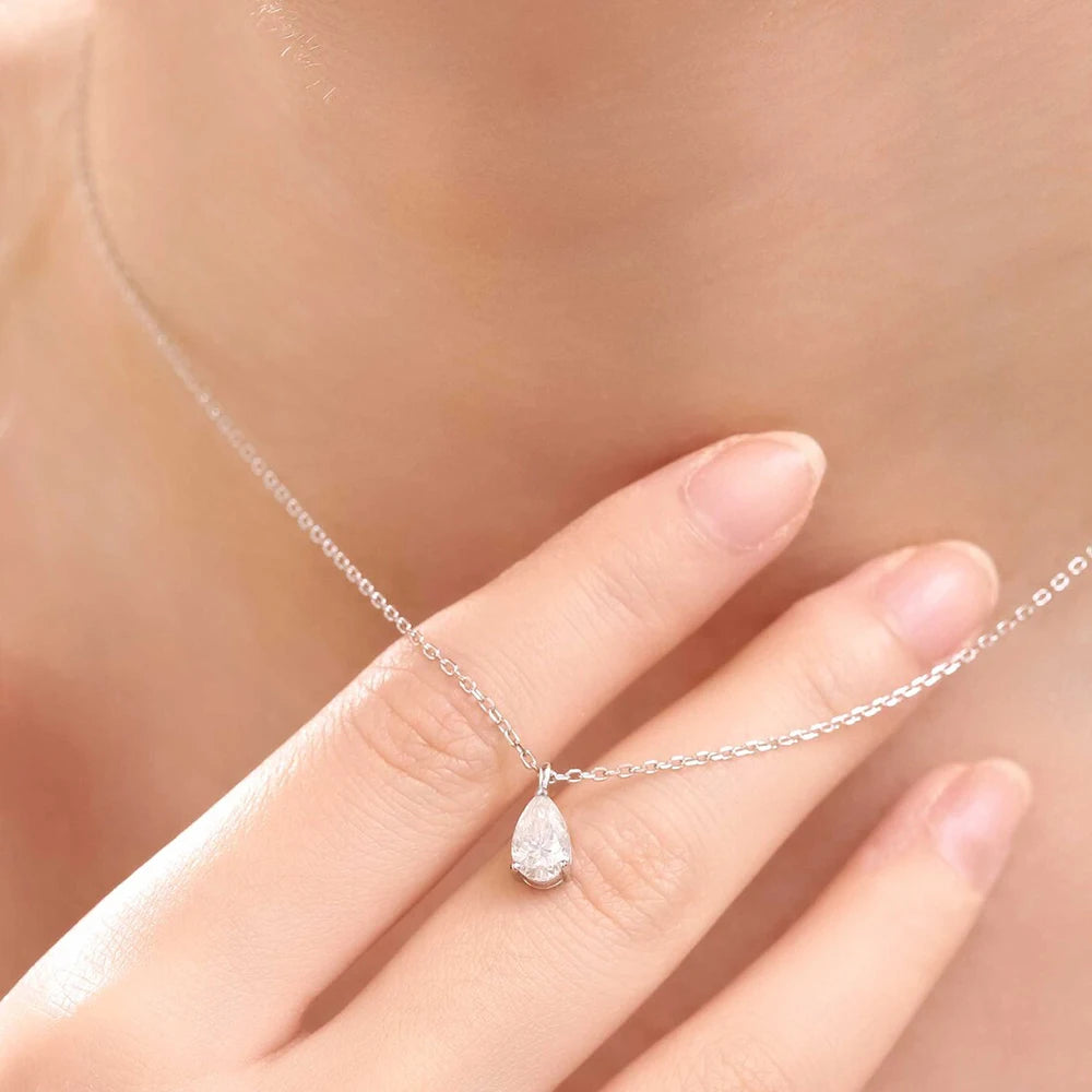 Moissanite Solitaire Necklace - All Cuts