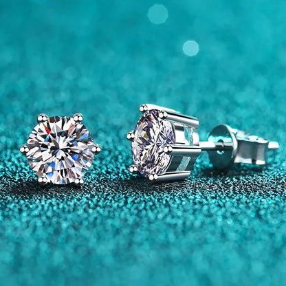 Moissanite Stud Earrings - Daughter, Granddaughter Gift