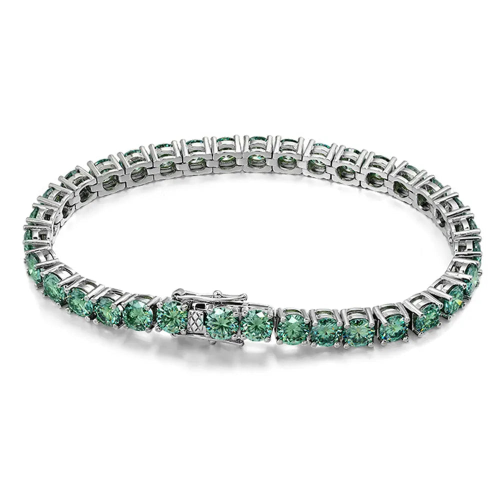 Green Moissanite Tennis Bracelet