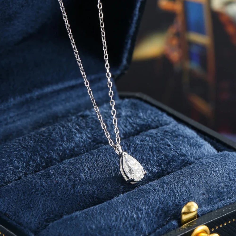 Moissanite Solitaire Necklace - All Cuts