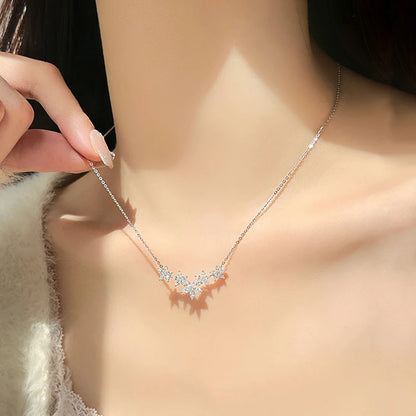 Flowers Design Moissanite Necklace