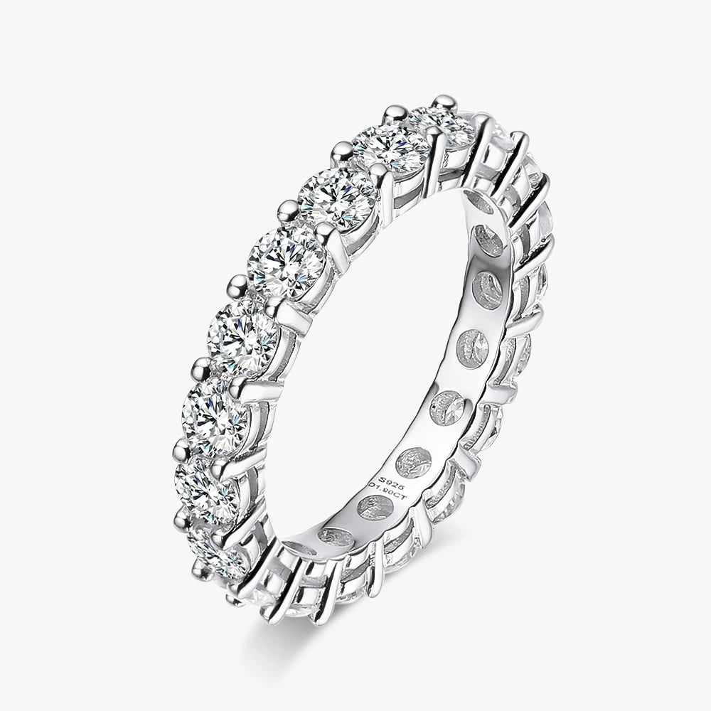 2.2 Carat 3MM Full Circle Row Moissanite Ring