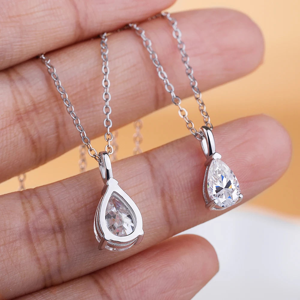Moissanite Solitaire Necklace - All Cuts