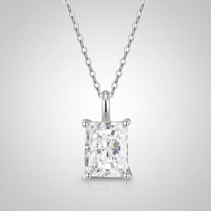 Radiant Cut Moissanite Gold Plated Necklace