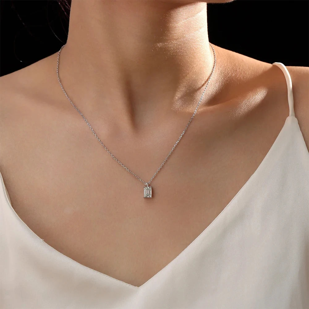 Moissanite Solitaire Necklace - All Cuts