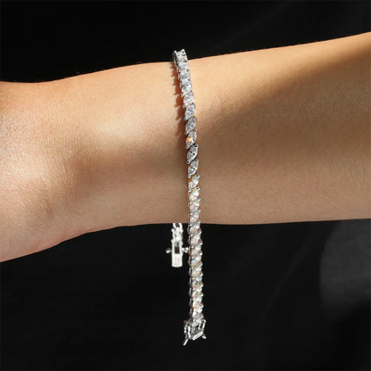 Marquise Cut Moissanite Tennis Bracelet - GRA Certified