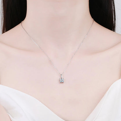 1.2ct Princess Cut Moissanite Necklace
