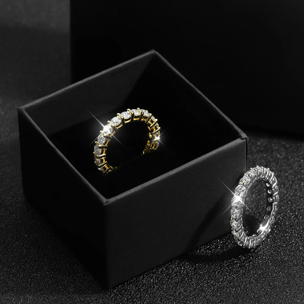 2.2 Carat 3MM Full Circle Row Moissanite Ring