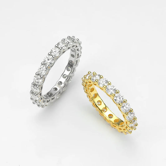 2.2 Carat 3MM Full Circle Row Moissanite Ring