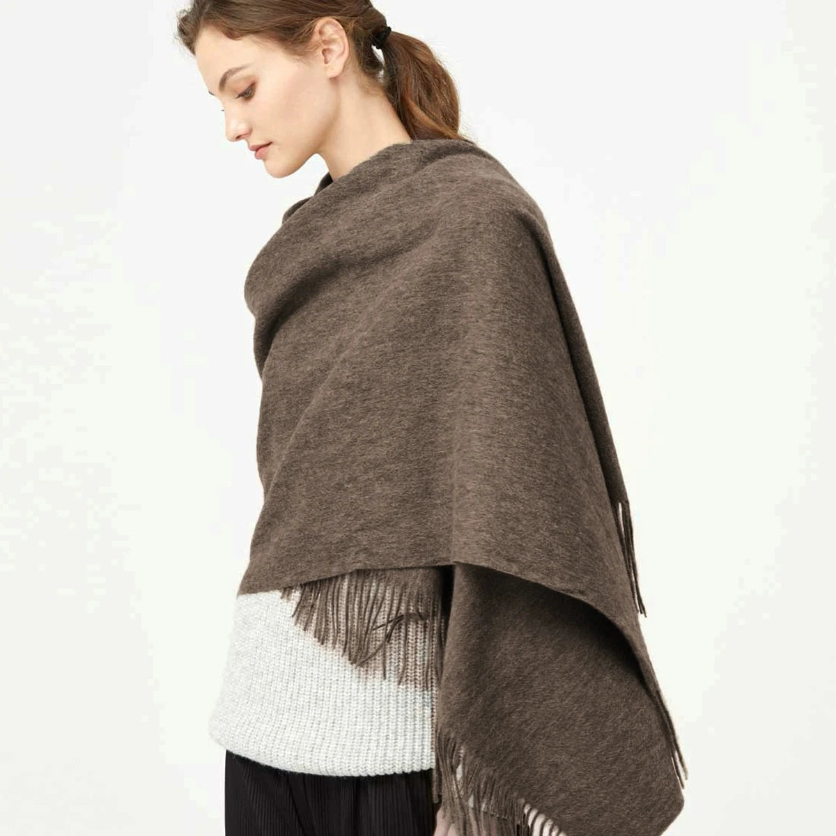 100% Wool Thick Scarf - Christmas Gift For Women & Men