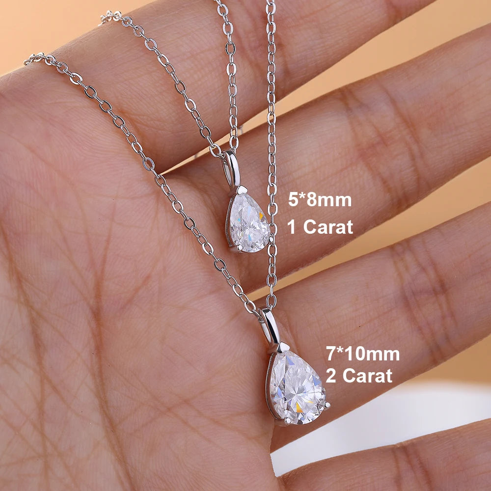 Moissanite Solitaire Necklace - All Cuts