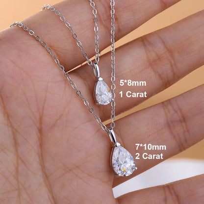 Moissanite Solitaire Necklace - All Cuts
