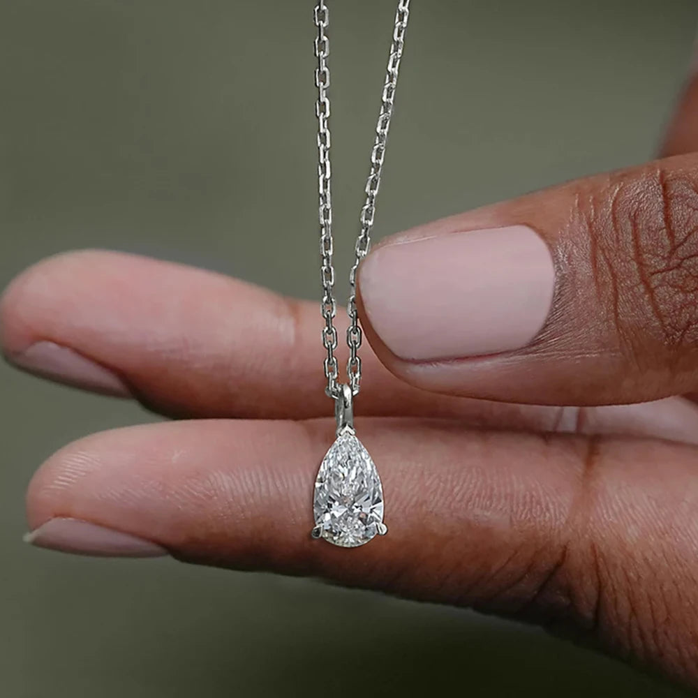 Moissanite Solitaire Necklace - All Cuts
