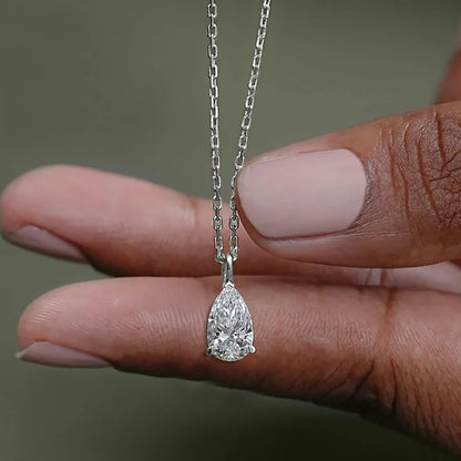Moissanite Solitaire Necklace - All Cuts