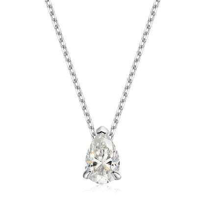 18k Gold Plated Pear Cut Moissanite Necklace