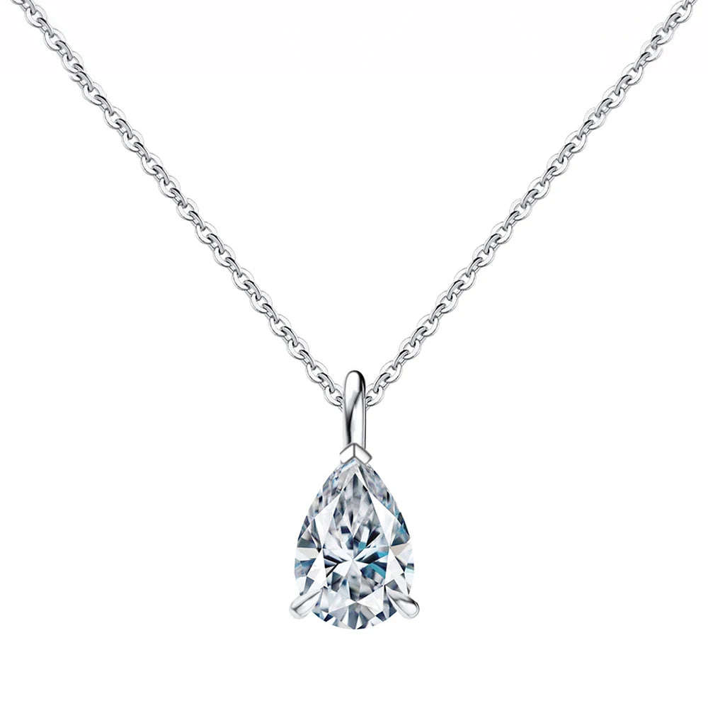 Moissanite Solitaire Necklace - All Cuts